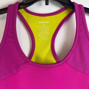 Zaggora Womens XL Pink Celu-Lite Technology Racerback Hot Tank Top Neoprene Mesh